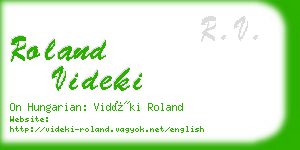 roland videki business card